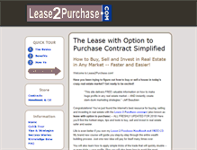 Tablet Screenshot of lease2purchase.com